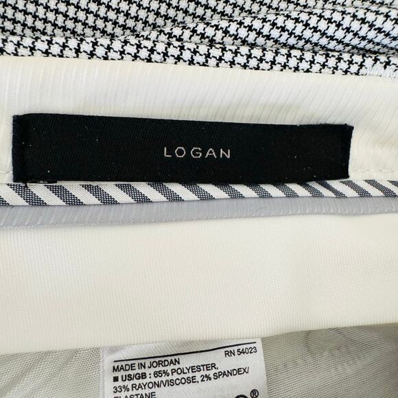 Banana Republic Womens Logan Gray Black Houndstooth Gingham Trouser Pants Sz 0 - Picture 8 of 12